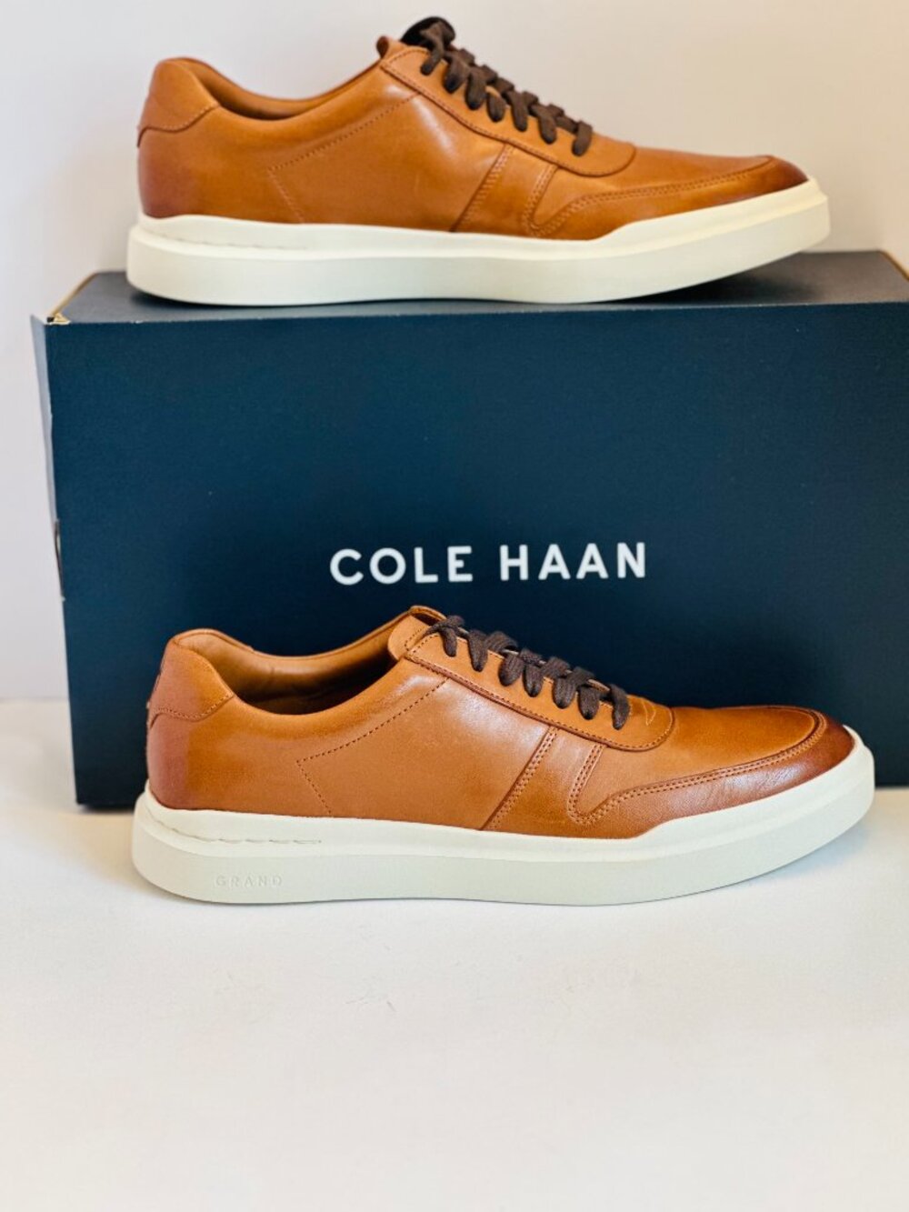 Cole Haan C31424 Men’s Grandpro Rally Court British Tan Leather Sneakers